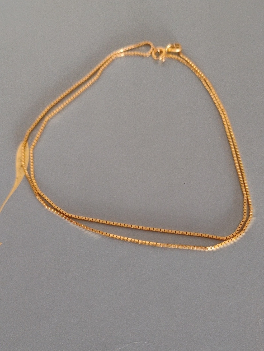 14 K Gold Box Chain Necklace